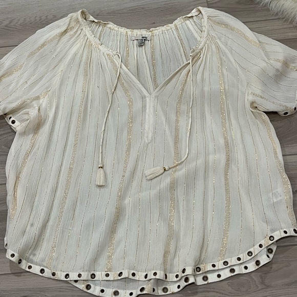 Amuse Society Indigo Woven Top - Picture 1 of 2